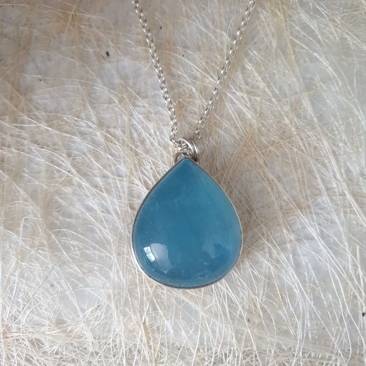 Aquamarine, Silver pendant