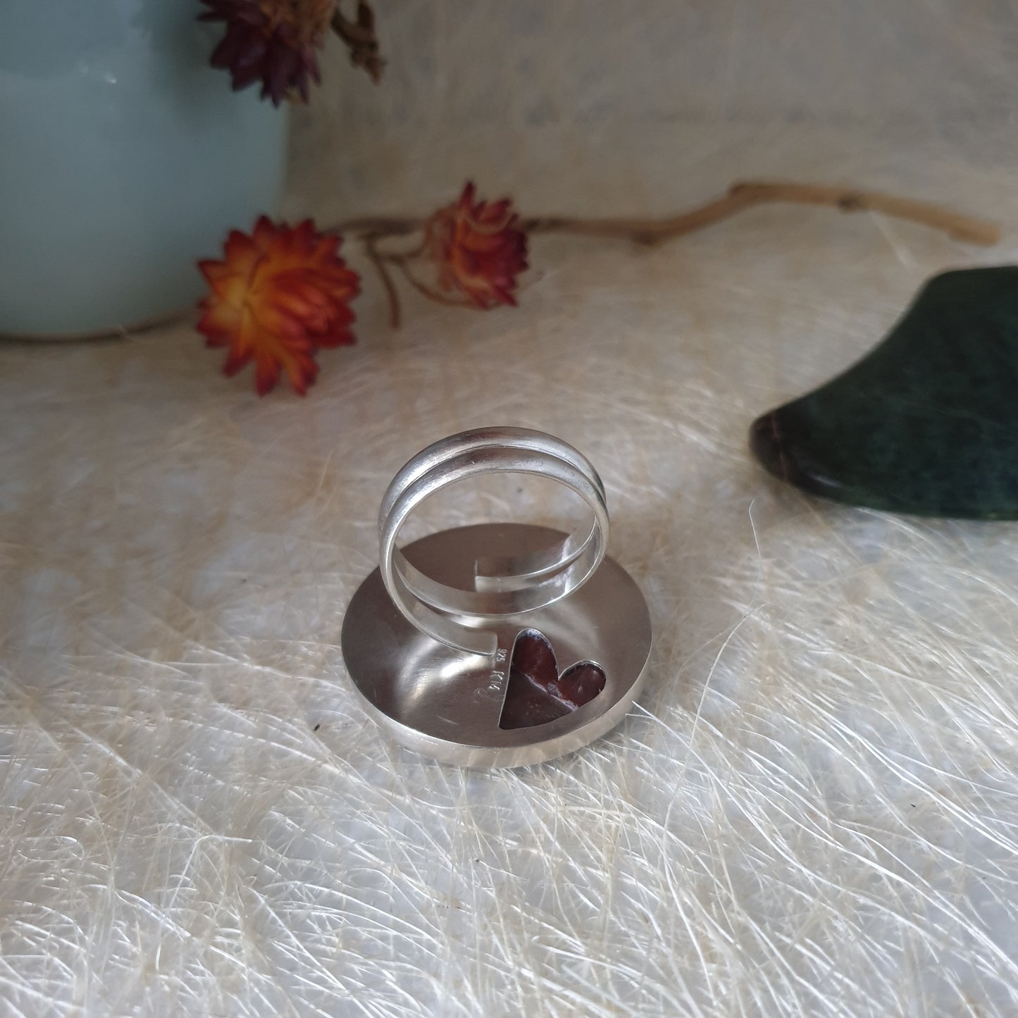 Rainbow Jasper Sterling Silver Ring